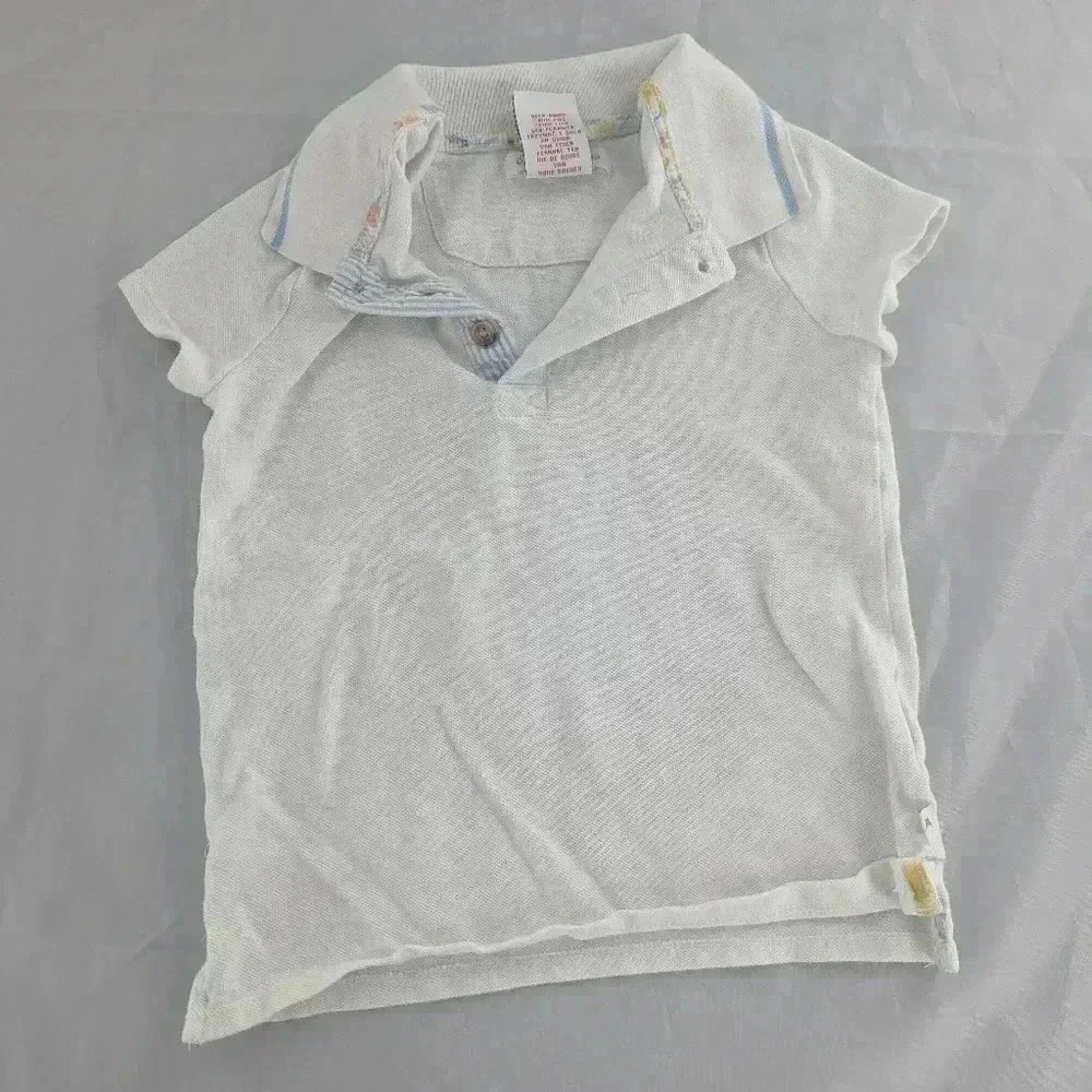Tommy Bahama Boys Off White Size 4T Collared Short Sleeve Shirt